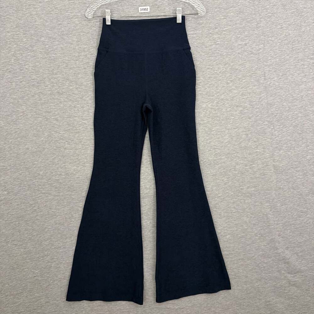 Beyond Yoga Womens Medium Blue Spacedye High Waisted Flare Leg Pants